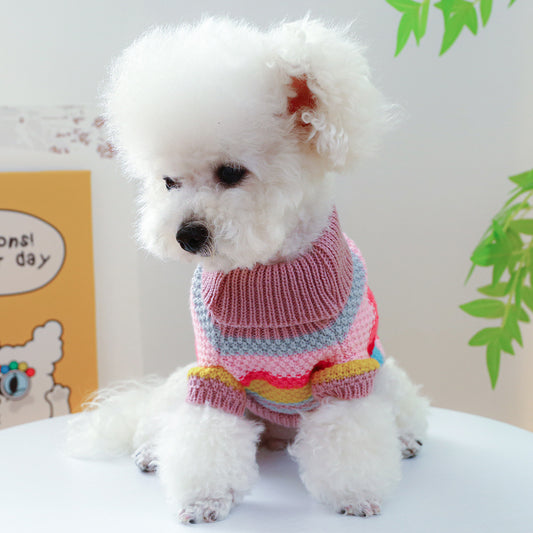 Striped Pet Sweater – Warm Acrylic Knit