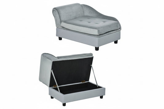 Luxury Pet Chaise Bed with Storage – Plush Comfort