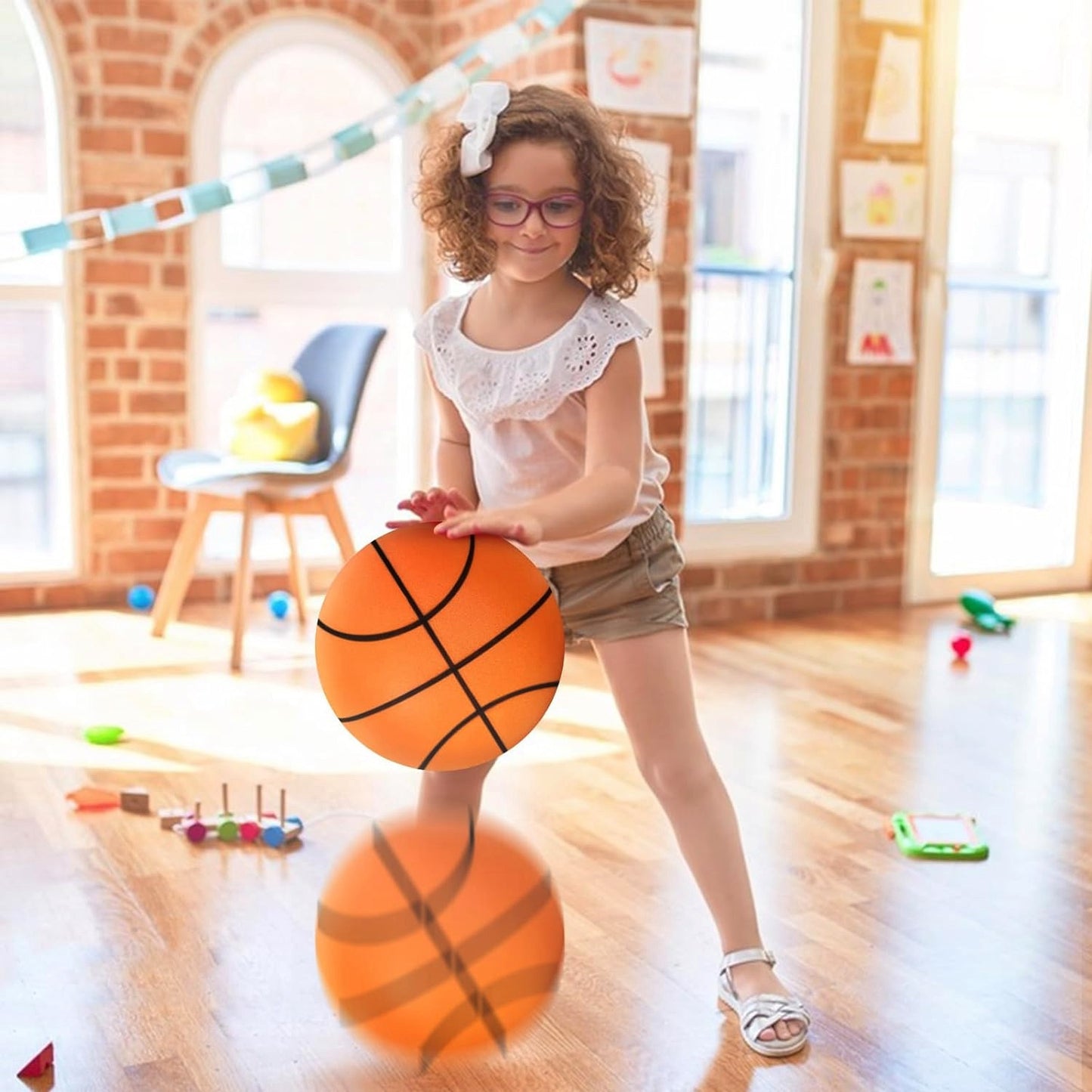 Silent Indoor Basketball – Quiet Foam Dribble Ball for Home Practice