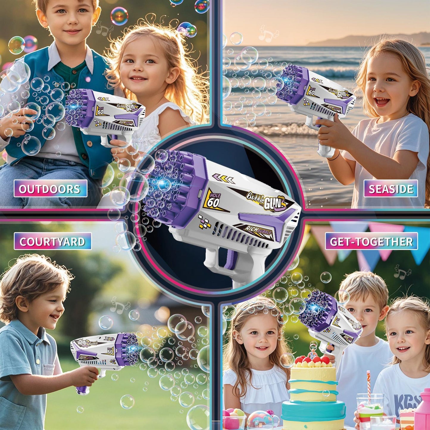 Fun Automatic Bubble Machine for Kids & Parties