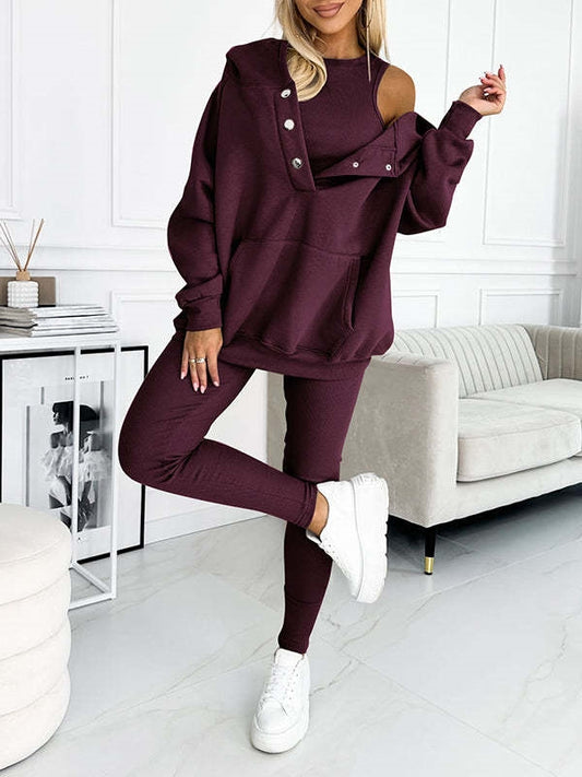 3-Piece Athleisure Set – Cozy Hoodie & More