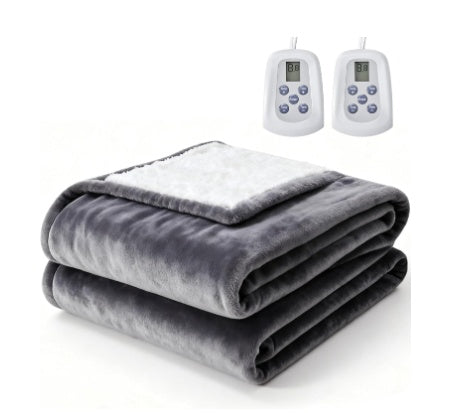 Dual-Zone Electric Blanket – Customizable Warmth with 10 Heat Settings