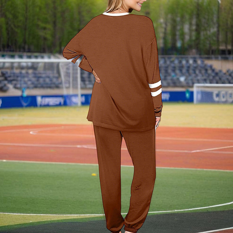 Women's Casual Striped Loungewear Set – Soft & Stylish Comfort