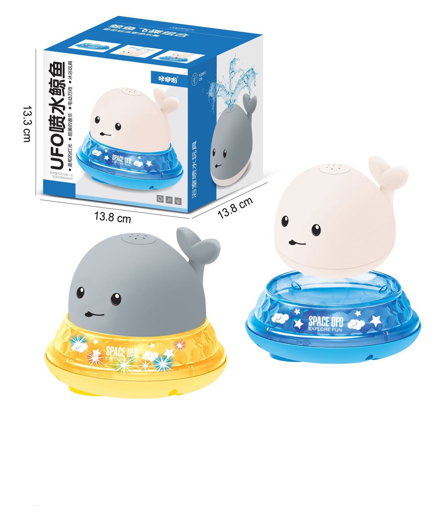 Floating Whale Bath Toy – Light-Up Sprayer