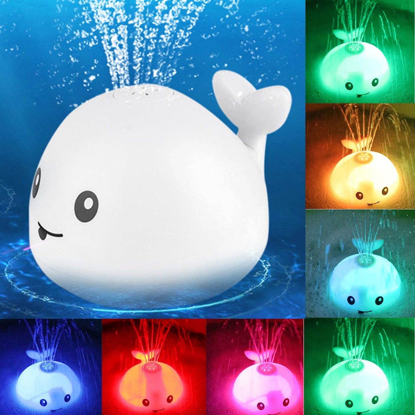 Floating Whale Bath Toy – Light-Up Sprayer