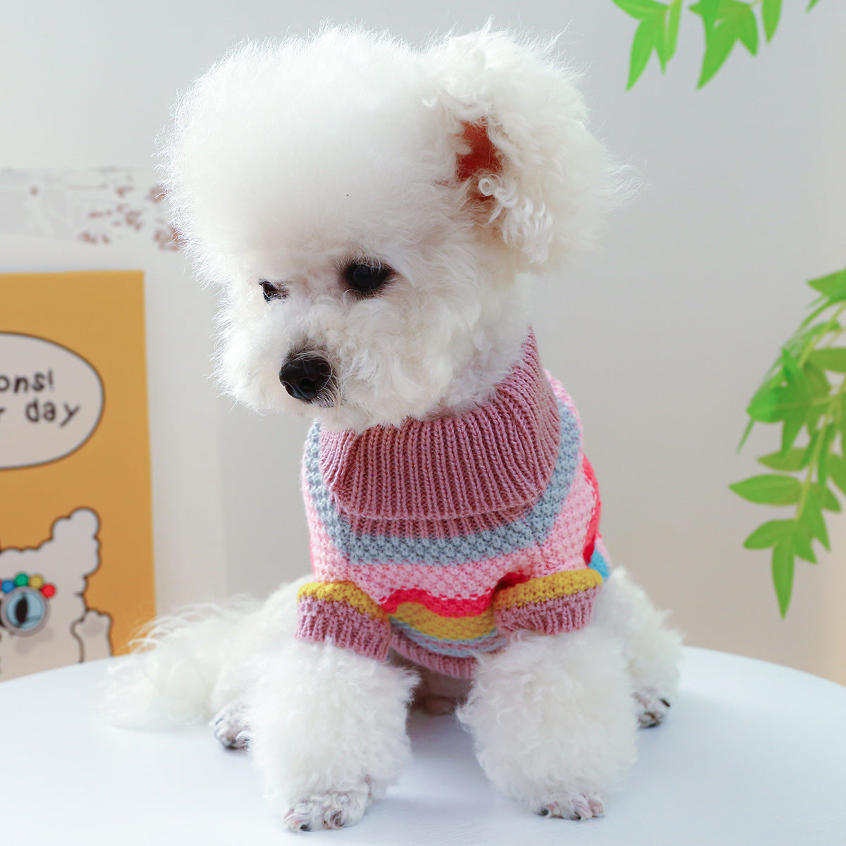 Striped Pet Sweater – Warm Acrylic Knit