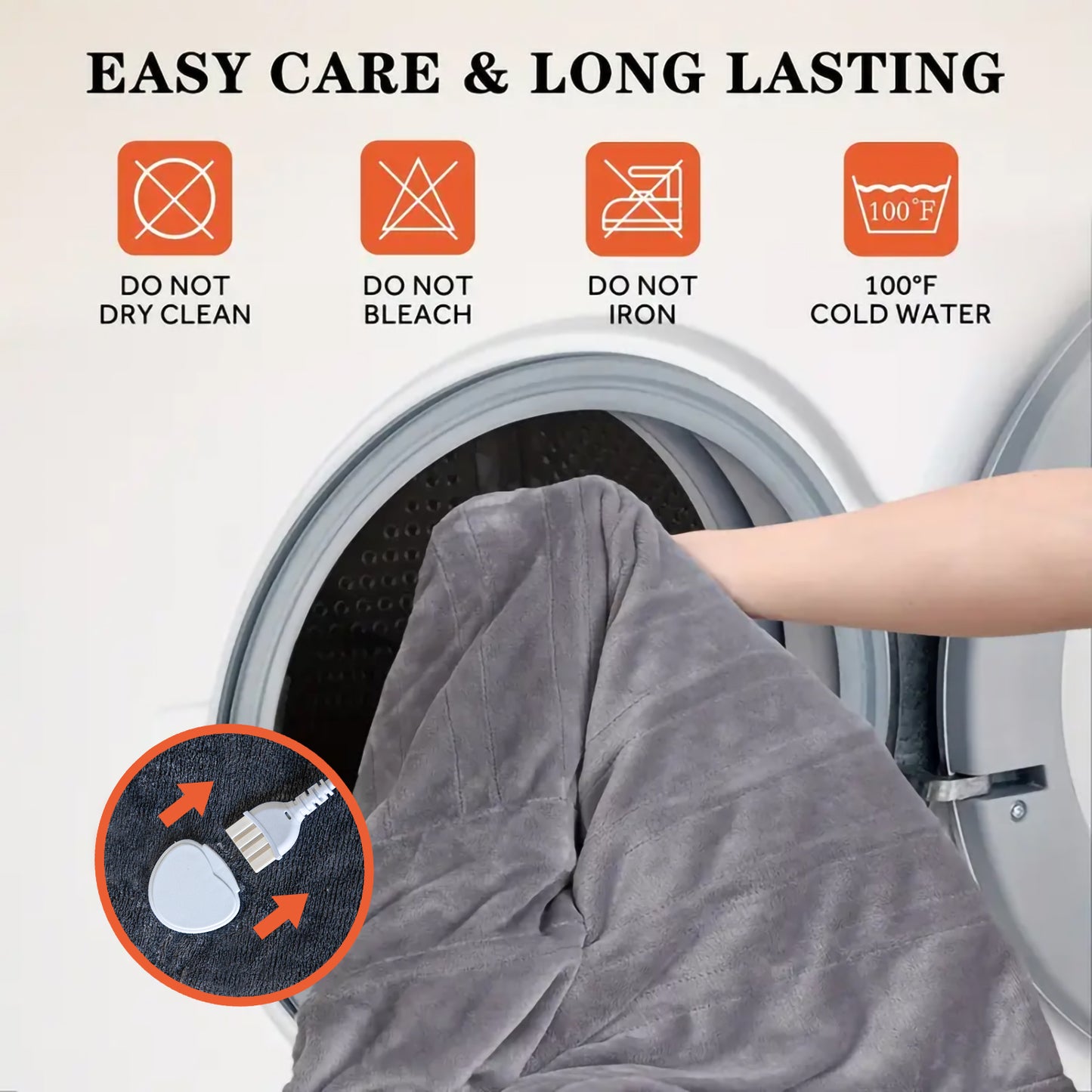 Queen Size Heated Electric Blanket with Dual Zone Control – 10 Heat Levels, Auto Shut-Off Timer, Soft Flannel, Machine Washable, Overheat Protection