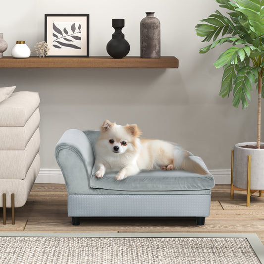 Luxury Pet Chaise Bed with Storage – Plush Comfort