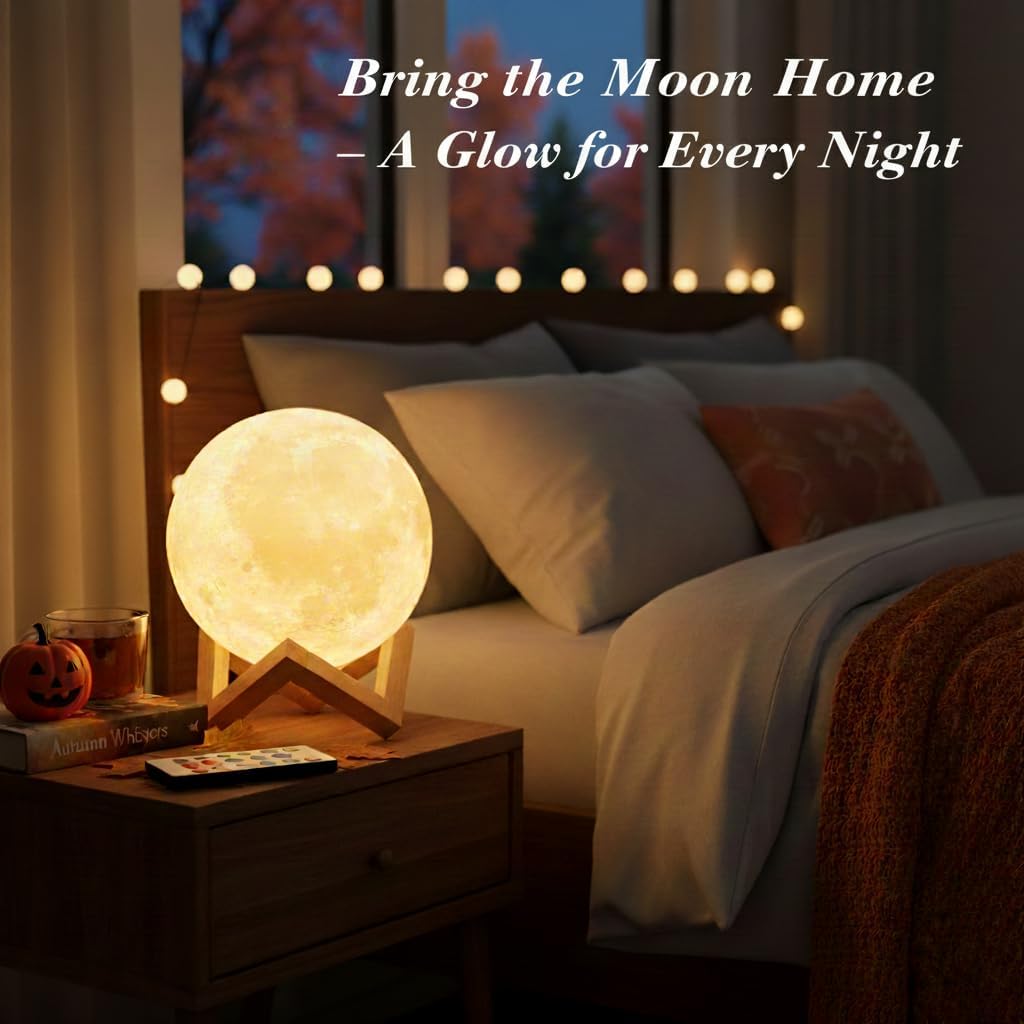 3D Moon Lamp with Remote – Magical Night Glow