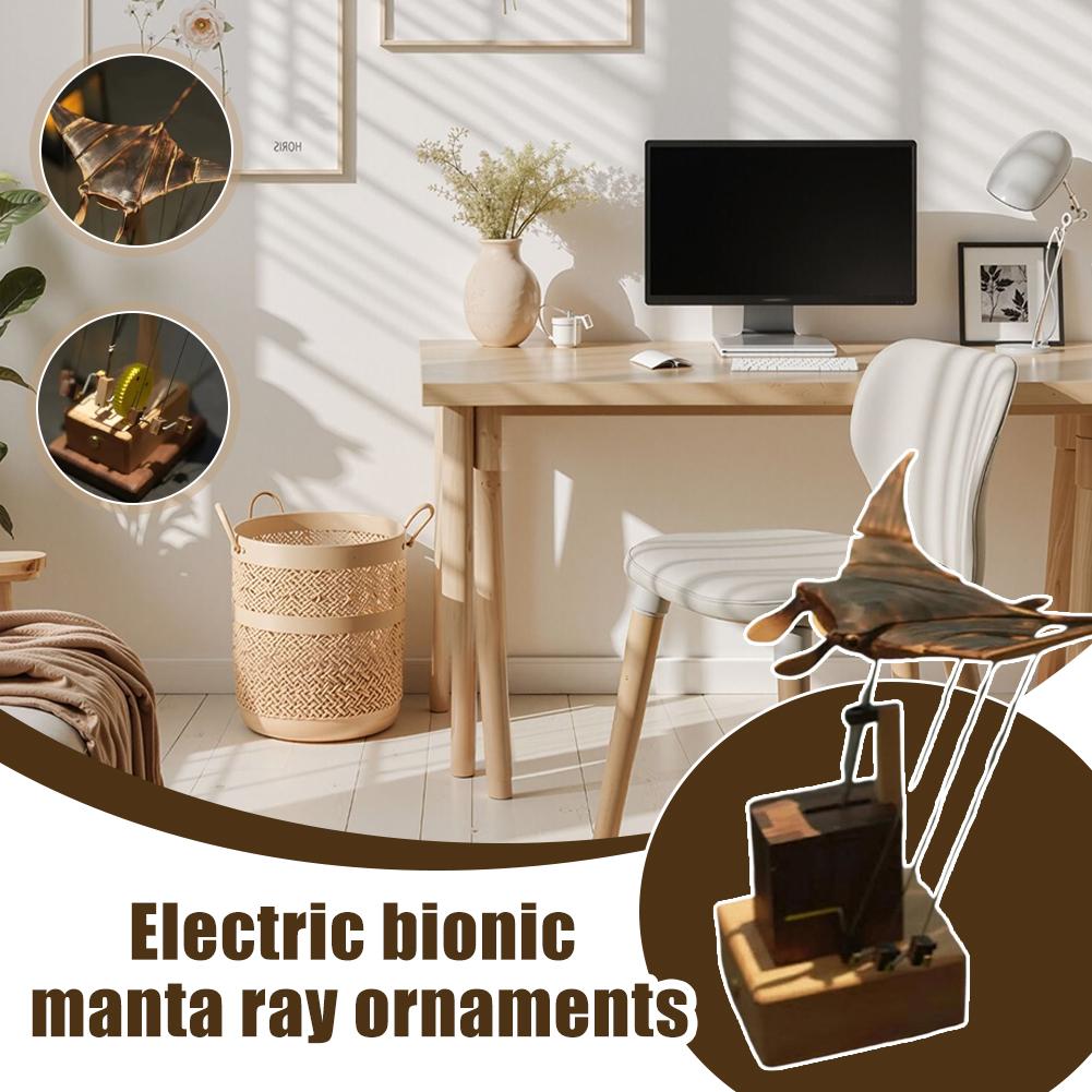 Floating Wooden Manta Ray Decor – Unique Accent