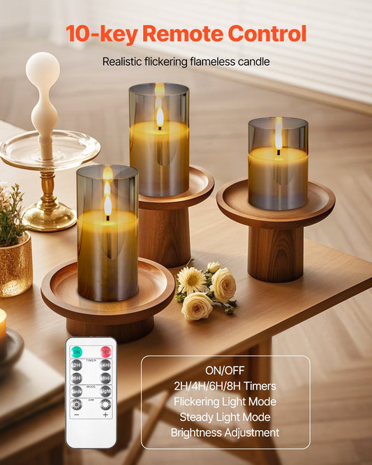 Flameless LED Candles 3-Pack – Safe Flickering Glow