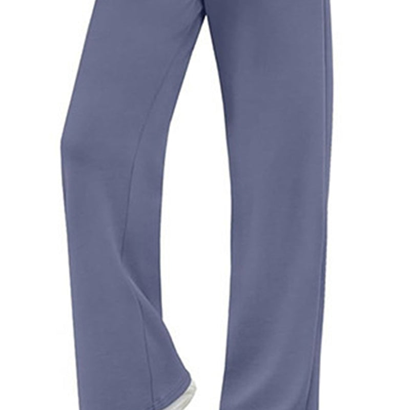 Women's Solid Color 2-Piece Lounge Set – Cozy Athleisure Outfit