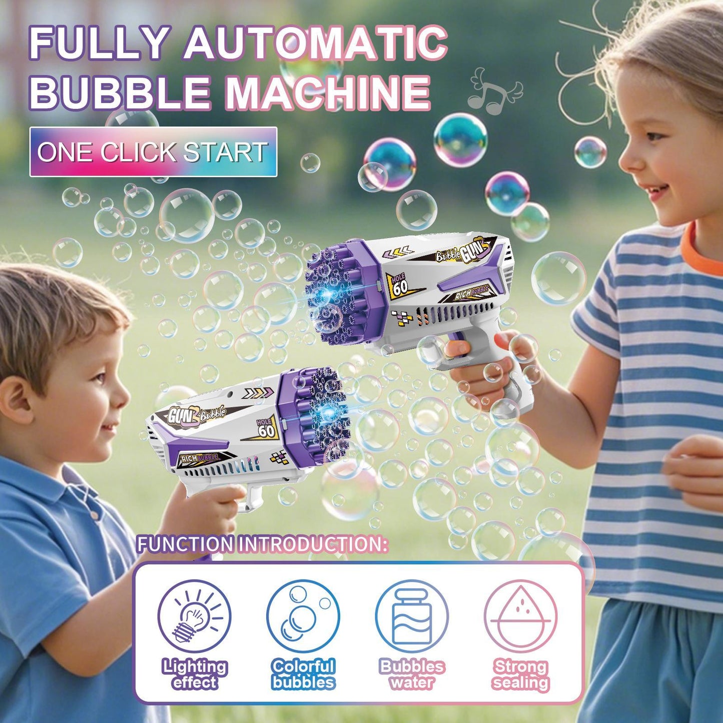 Fun Automatic Bubble Machine for Kids & Parties