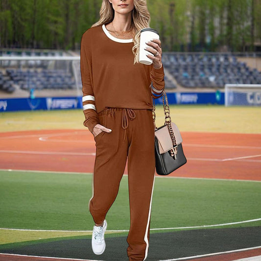 Women's Casual Striped Loungewear Set – Soft & Stylish Comfort