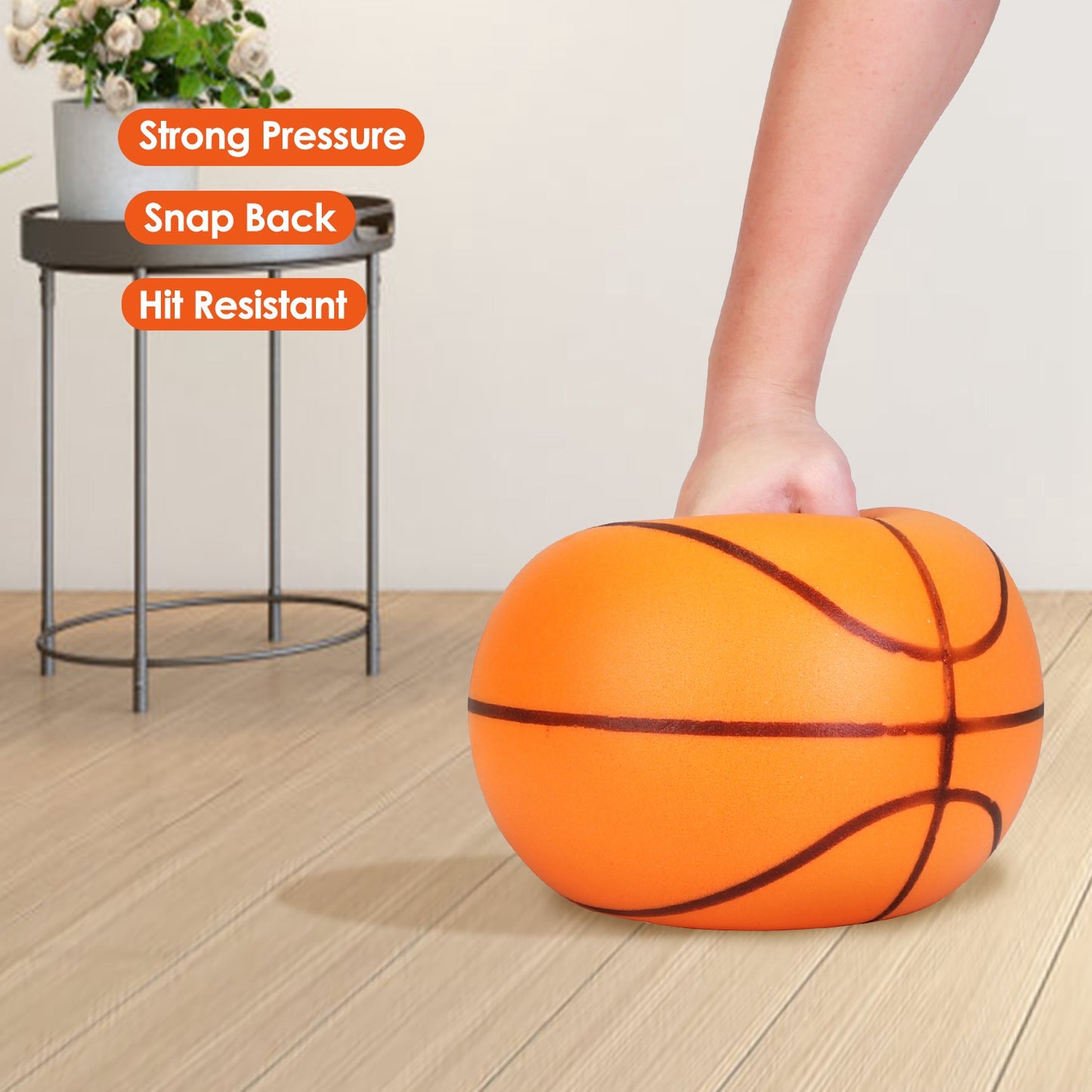 Silent Indoor Basketball – Quiet Foam Dribble Ball for Home Practice