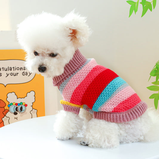 Striped Pet Sweater – Warm Acrylic Knit