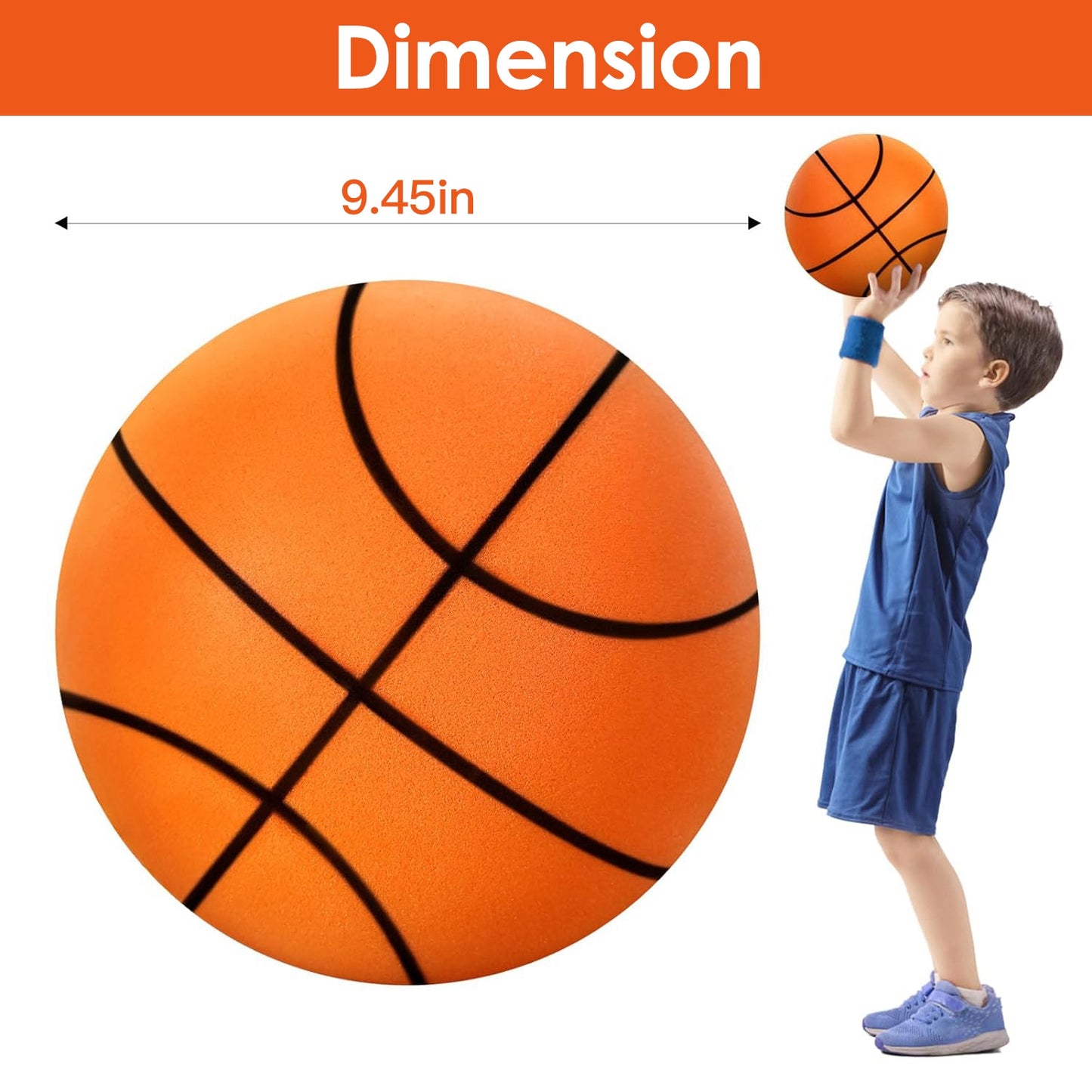 Silent Indoor Basketball – Quiet Foam Dribble Ball for Home Practice