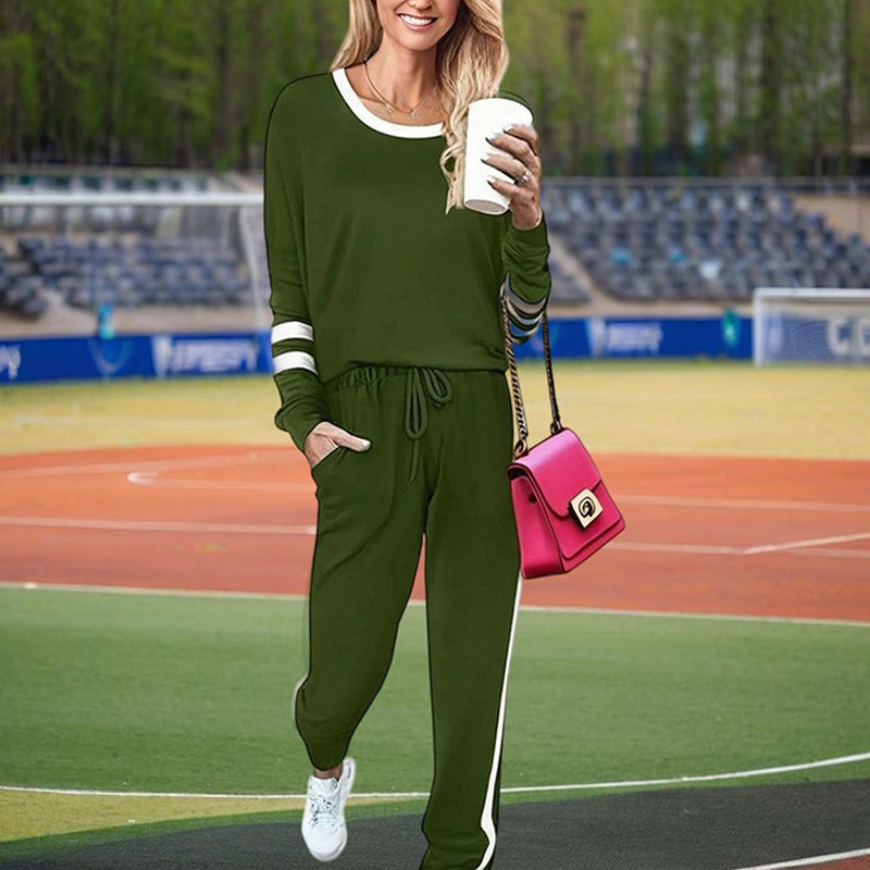 Women's Casual Striped Loungewear Set – Soft & Stylish Comfort