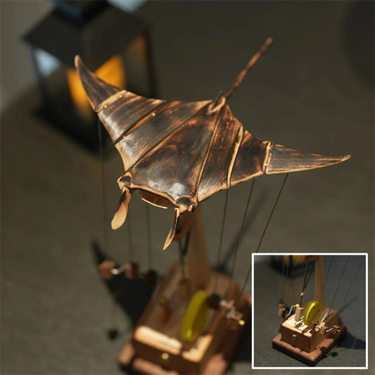 Floating Wooden Manta Ray Decor – Unique Accent