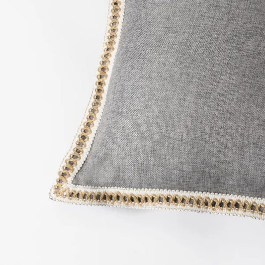 Retro Linen Trimmed Pillowcases - 2 Pieces