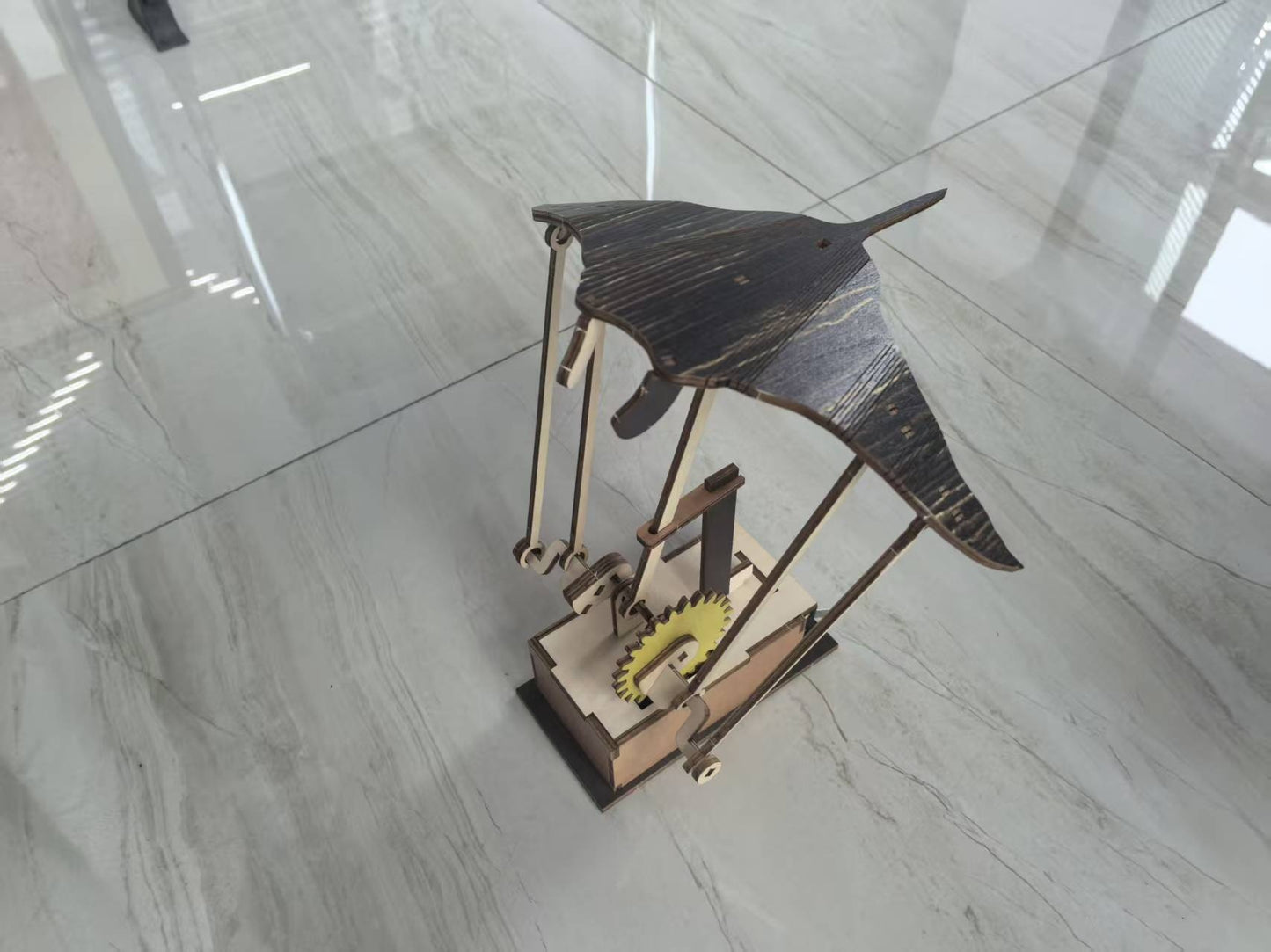 Floating Wooden Manta Ray Decor – Unique Accent