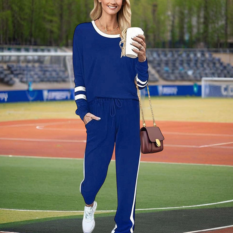 Women's Casual Striped Loungewear Set – Soft & Stylish Comfort