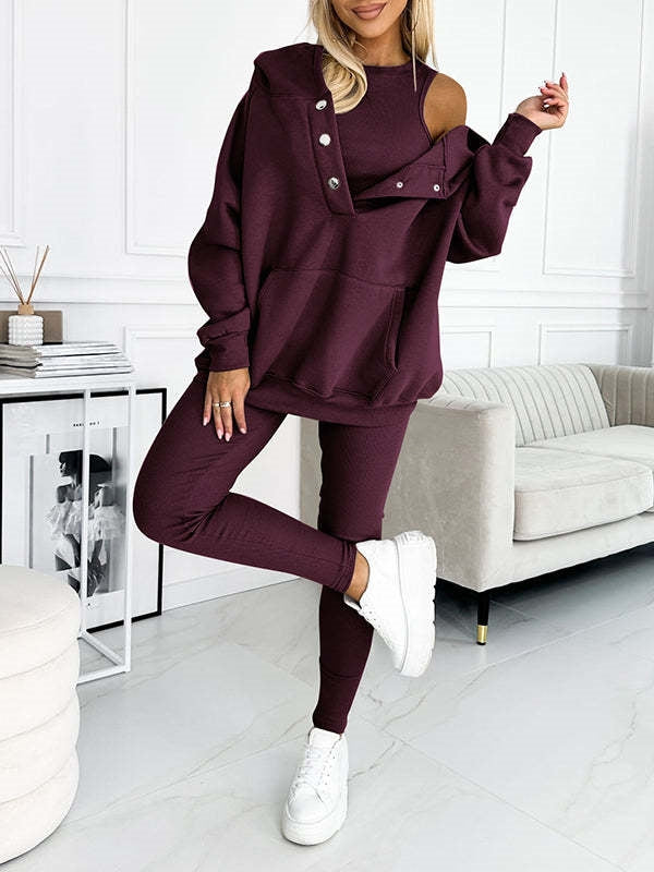 3-Piece Athleisure Set – Cozy Hoodie & More